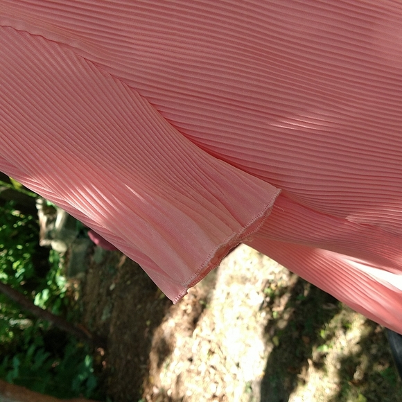Size L Lavena peach chiffon scrunch blouse - Picture 9 of 14